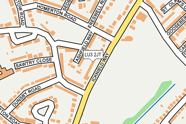 LU3 2JT map - OS OpenMap – Local (Ordnance Survey)