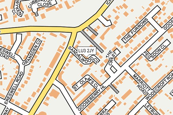 LU3 2JY map - OS OpenMap – Local (Ordnance Survey)