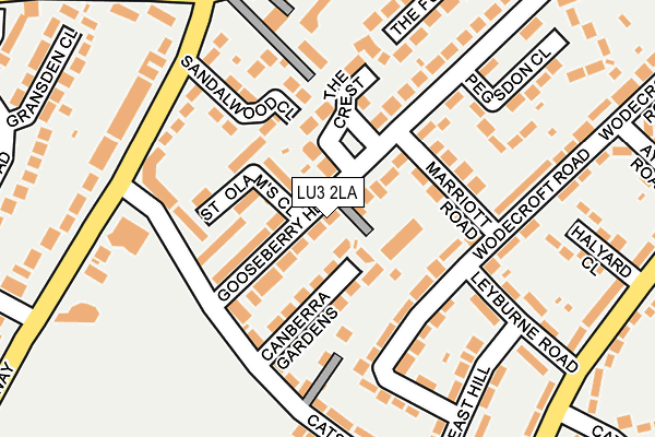 LU3 2LA map - OS OpenMap – Local (Ordnance Survey)