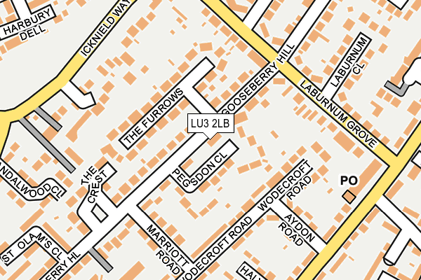 LU3 2LB map - OS OpenMap – Local (Ordnance Survey)