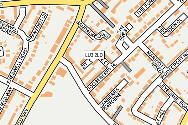 LU3 2LD map - OS OpenMap – Local (Ordnance Survey)