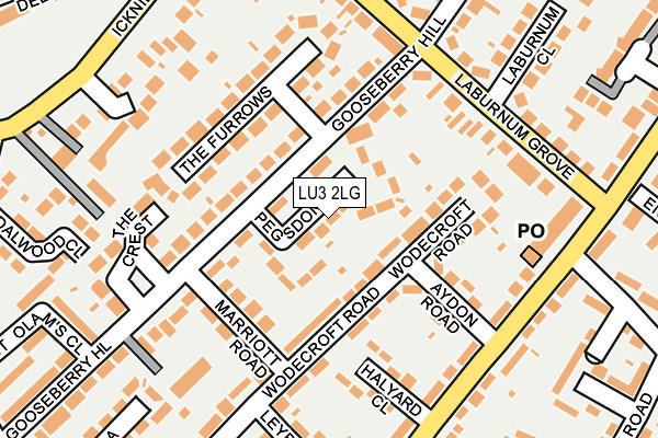 LU3 2LG map - OS OpenMap – Local (Ordnance Survey)