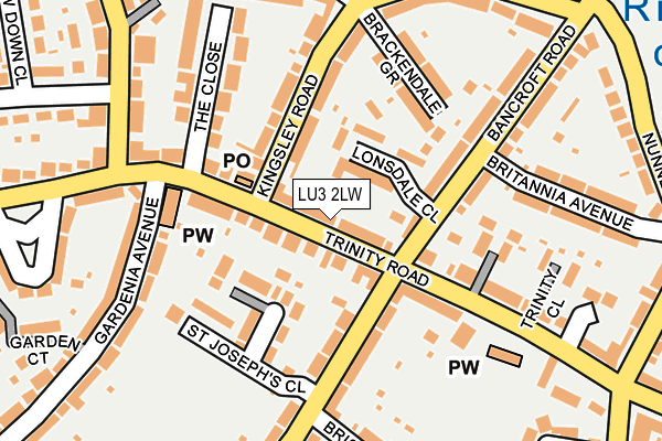 LU3 2LW map - OS OpenMap – Local (Ordnance Survey)