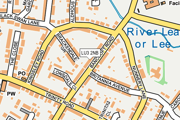 LU3 2NB map - OS OpenMap – Local (Ordnance Survey)