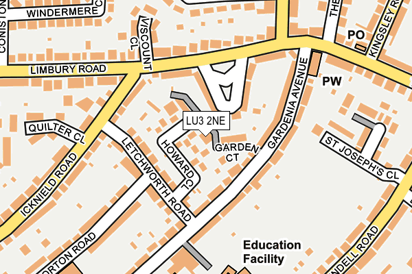 LU3 2NE map - OS OpenMap – Local (Ordnance Survey)