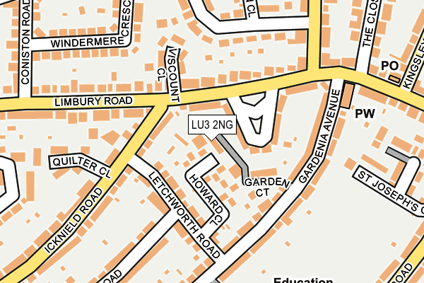LU3 2NG map - OS OpenMap – Local (Ordnance Survey)