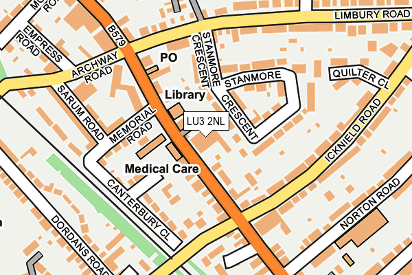 LU3 2NL map - OS OpenMap – Local (Ordnance Survey)