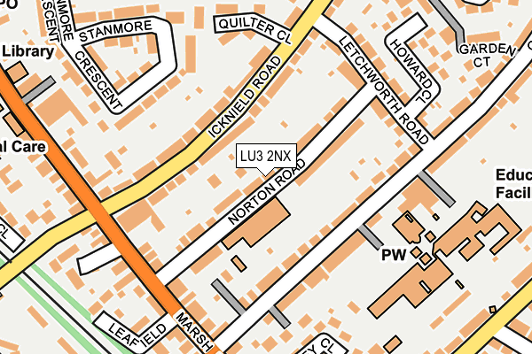 LU3 2NX map - OS OpenMap – Local (Ordnance Survey)