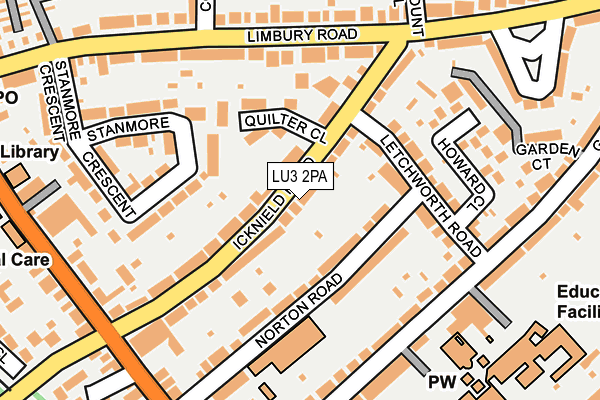 LU3 2PA map - OS OpenMap – Local (Ordnance Survey)
