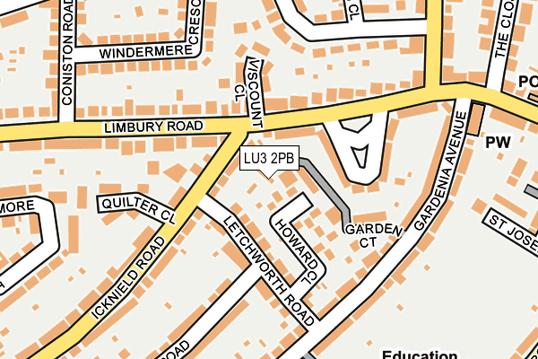 LU3 2PB map - OS OpenMap – Local (Ordnance Survey)