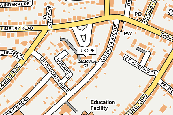 LU3 2PE map - OS OpenMap – Local (Ordnance Survey)