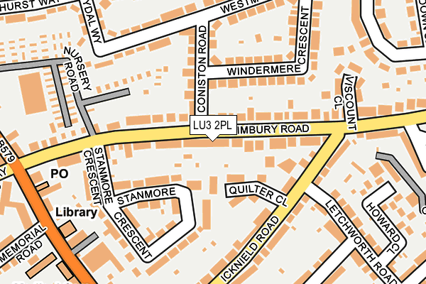 LU3 2PL map - OS OpenMap – Local (Ordnance Survey)