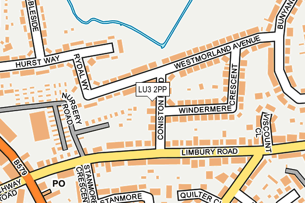 LU3 2PP map - OS OpenMap – Local (Ordnance Survey)