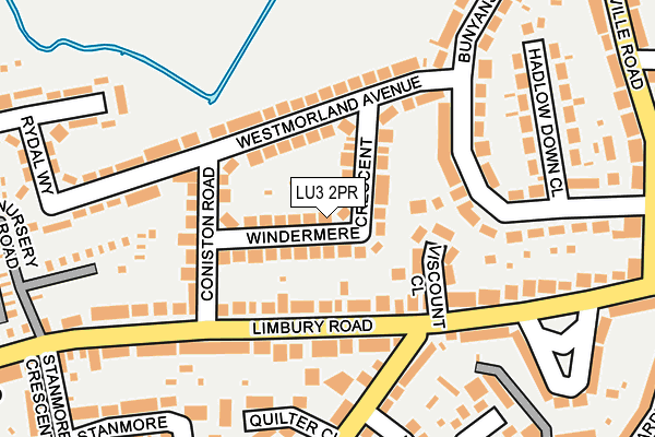 LU3 2PR map - OS OpenMap – Local (Ordnance Survey)