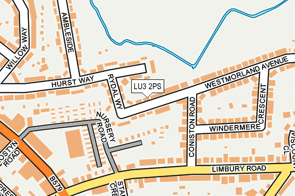 LU3 2PS map - OS OpenMap – Local (Ordnance Survey)