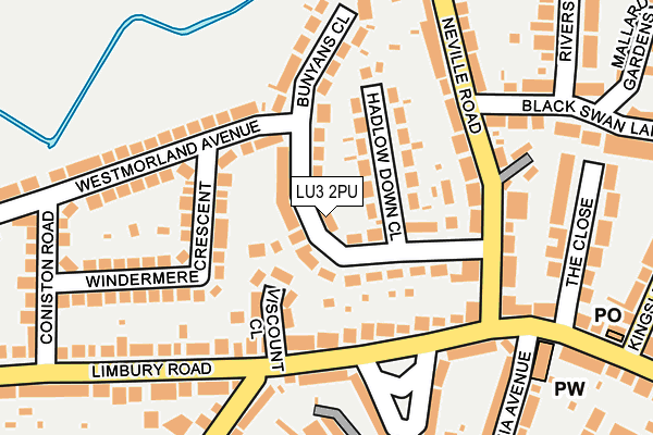 LU3 2PU map - OS OpenMap – Local (Ordnance Survey)