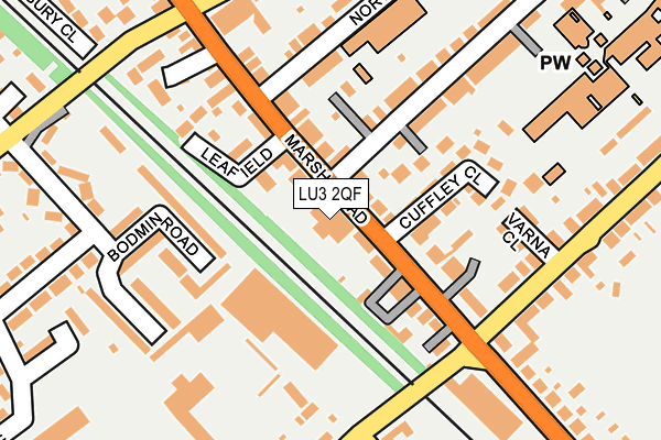 LU3 2QF map - OS OpenMap – Local (Ordnance Survey)