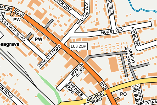 LU3 2QP map - OS OpenMap – Local (Ordnance Survey)