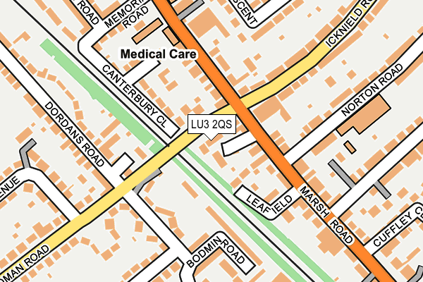 LU3 2QS map - OS OpenMap – Local (Ordnance Survey)