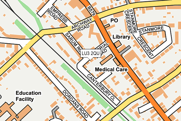 LU3 2QU map - OS OpenMap – Local (Ordnance Survey)