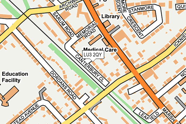 LU3 2QY map - OS OpenMap – Local (Ordnance Survey)