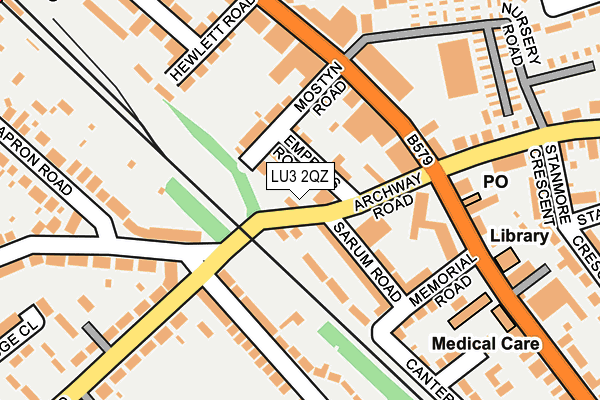 LU3 2QZ map - OS OpenMap – Local (Ordnance Survey)