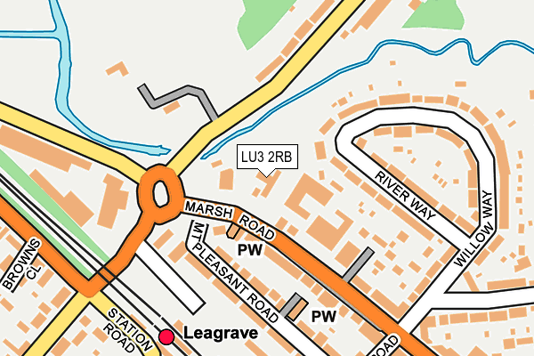 LU3 2RB map - OS OpenMap – Local (Ordnance Survey)