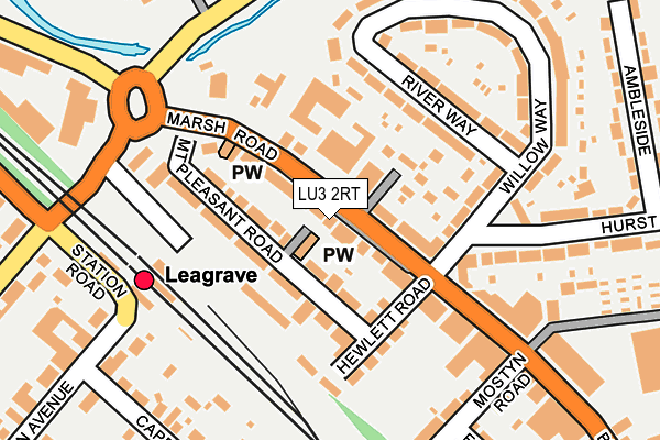 LU3 2RT map - OS OpenMap – Local (Ordnance Survey)