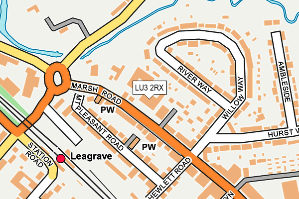 LU3 2RX map - OS OpenMap – Local (Ordnance Survey)