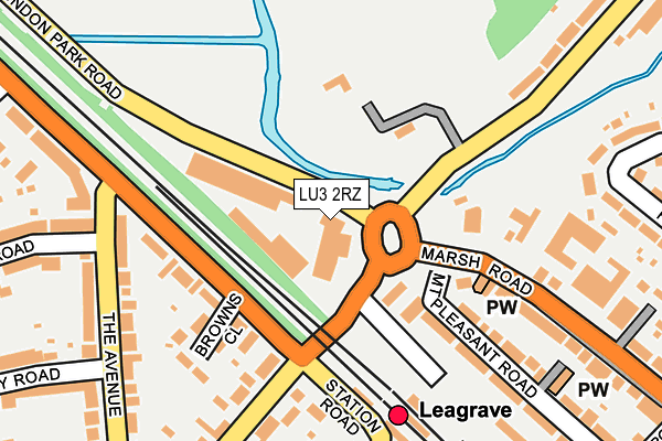 LU3 2RZ map - OS OpenMap – Local (Ordnance Survey)