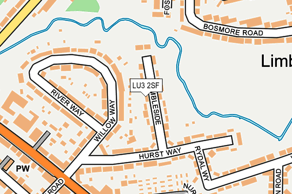 LU3 2SF map - OS OpenMap – Local (Ordnance Survey)