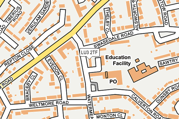 LU3 2TF map - OS OpenMap – Local (Ordnance Survey)