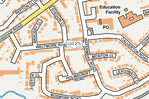 LU3 2TL map - OS OpenMap – Local (Ordnance Survey)