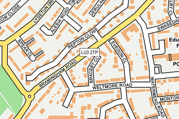 LU3 2TP map - OS OpenMap – Local (Ordnance Survey)