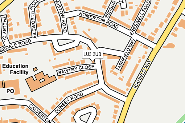 LU3 2UB map - OS OpenMap – Local (Ordnance Survey)