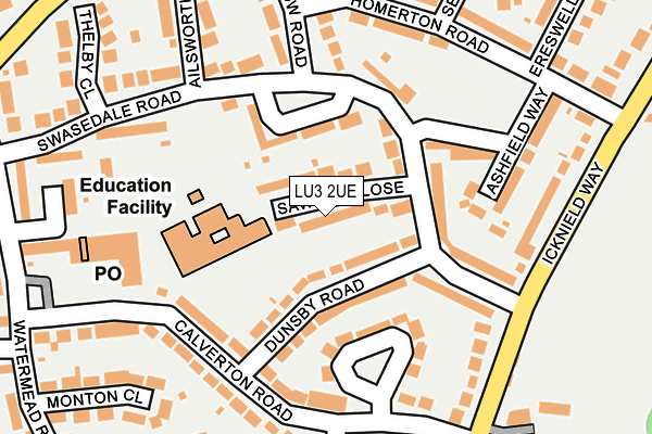 LU3 2UE map - OS OpenMap – Local (Ordnance Survey)