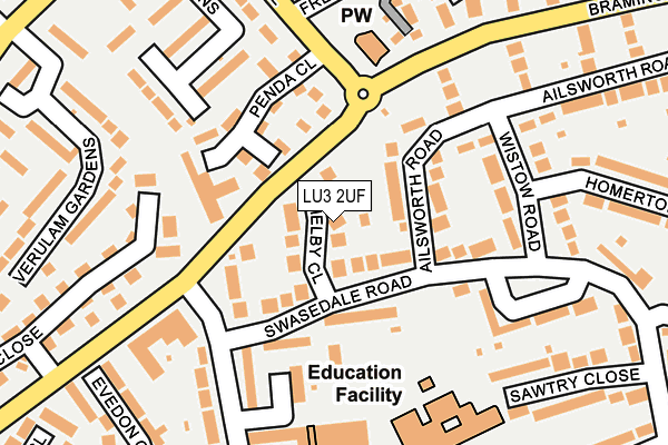 LU3 2UF map - OS OpenMap – Local (Ordnance Survey)