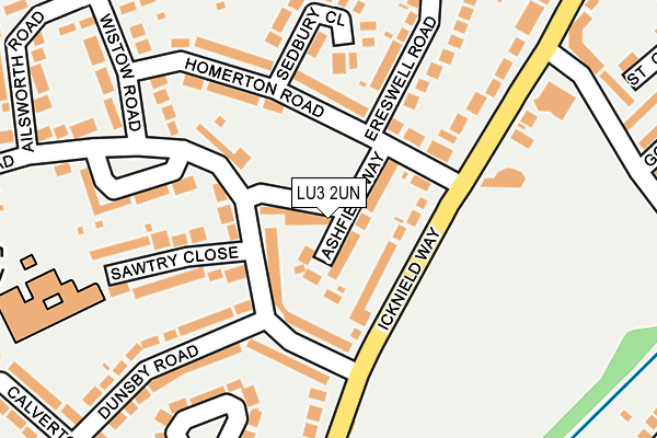 LU3 2UN map - OS OpenMap – Local (Ordnance Survey)