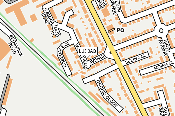 LU3 3AQ map - OS OpenMap – Local (Ordnance Survey)