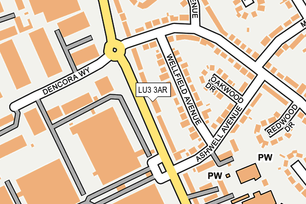 LU3 3AR map - OS OpenMap – Local (Ordnance Survey)