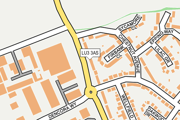 LU3 3AS map - OS OpenMap – Local (Ordnance Survey)