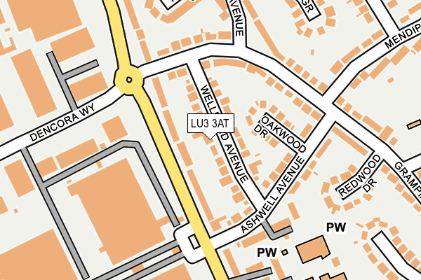 LU3 3AT map - OS OpenMap – Local (Ordnance Survey)