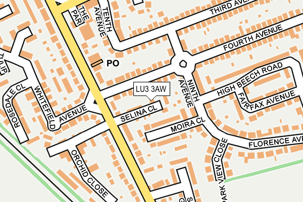 LU3 3AW map - OS OpenMap – Local (Ordnance Survey)
