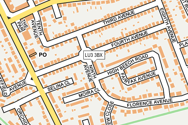 LU3 3BX map - OS OpenMap – Local (Ordnance Survey)