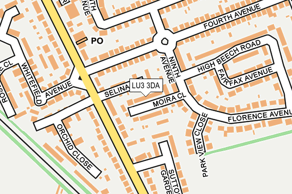 LU3 3DA map - OS OpenMap – Local (Ordnance Survey)