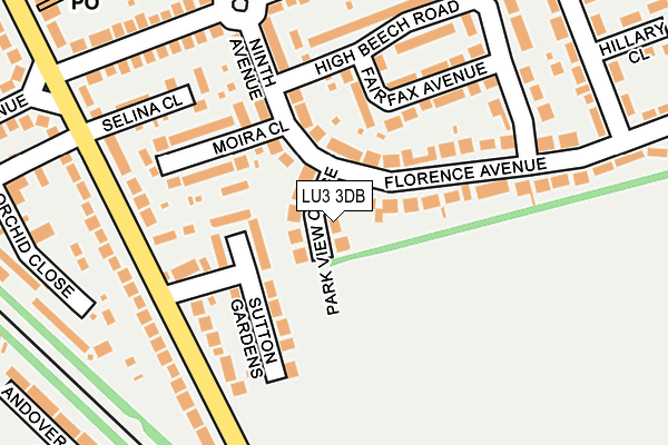 LU3 3DB map - OS OpenMap – Local (Ordnance Survey)