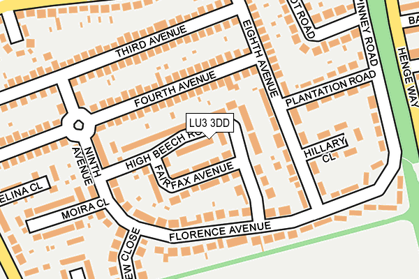 LU3 3DD map - OS OpenMap – Local (Ordnance Survey)