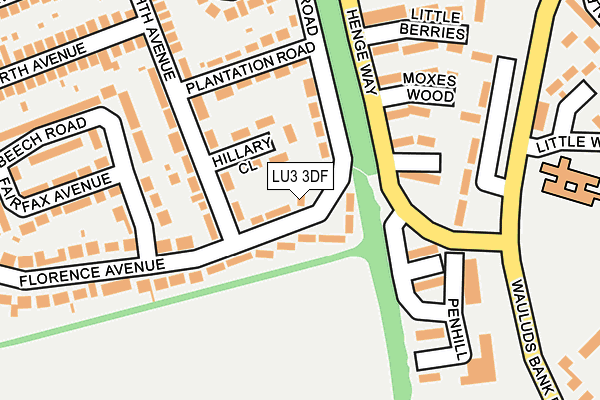 LU3 3DF map - OS OpenMap – Local (Ordnance Survey)