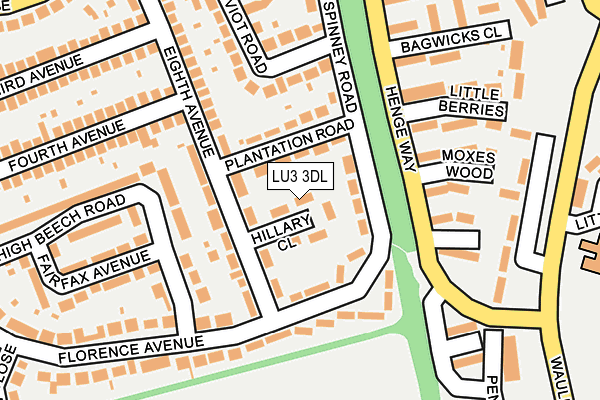 LU3 3DL map - OS OpenMap – Local (Ordnance Survey)