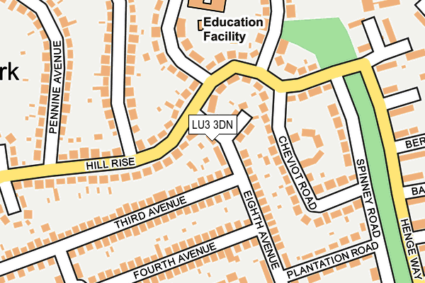 LU3 3DN map - OS OpenMap – Local (Ordnance Survey)
